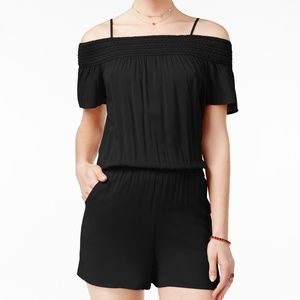 NWT Small Black Cold Shoulder Romper by BCX